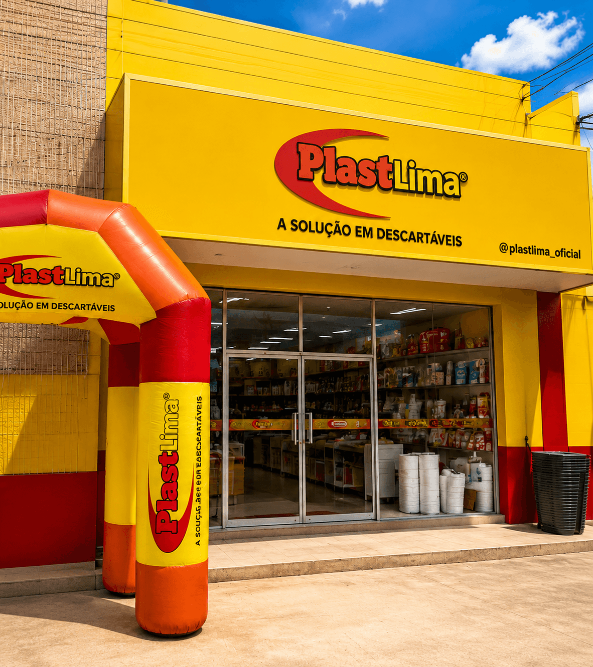 Loja franqueada Plastlima com layout padronizado